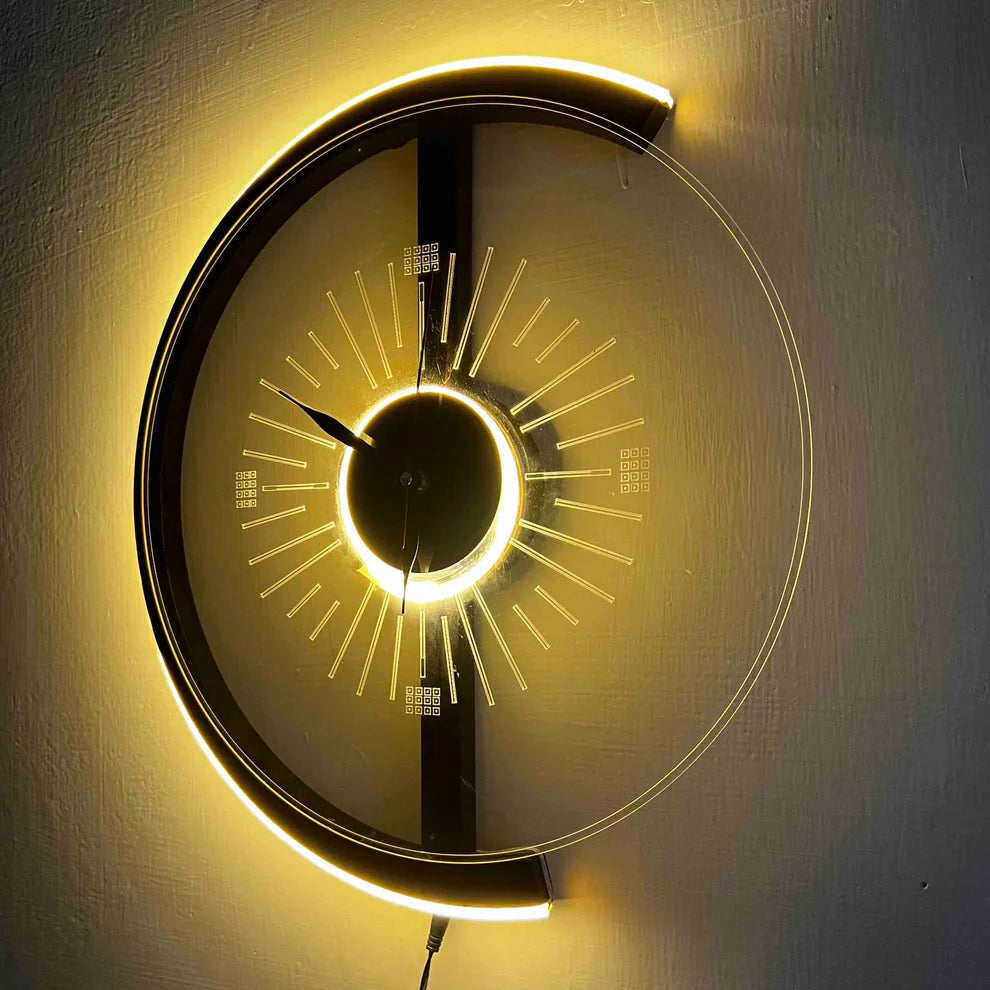 Neon Decorative Wall Art Clock