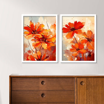 Orange Lily Flower Art