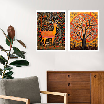 Joyful Jungle Dear Wall Painting