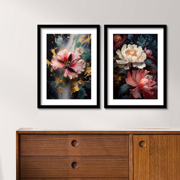 Red Lotus Flower Art