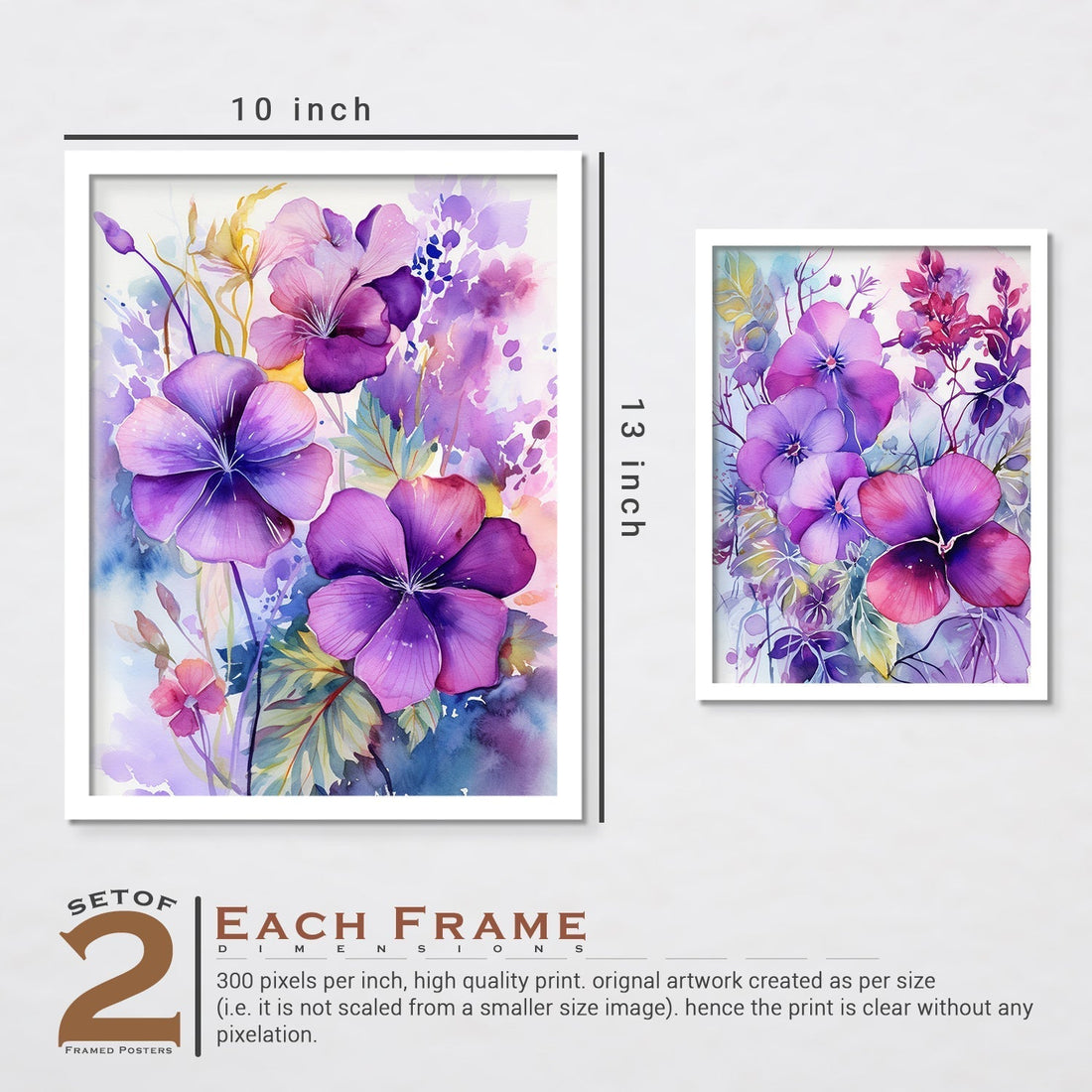 New Purple Colour Flower Art