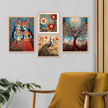 Radha Krishna Framed Wall Painting