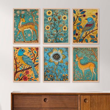 Yellow Deer With Bird