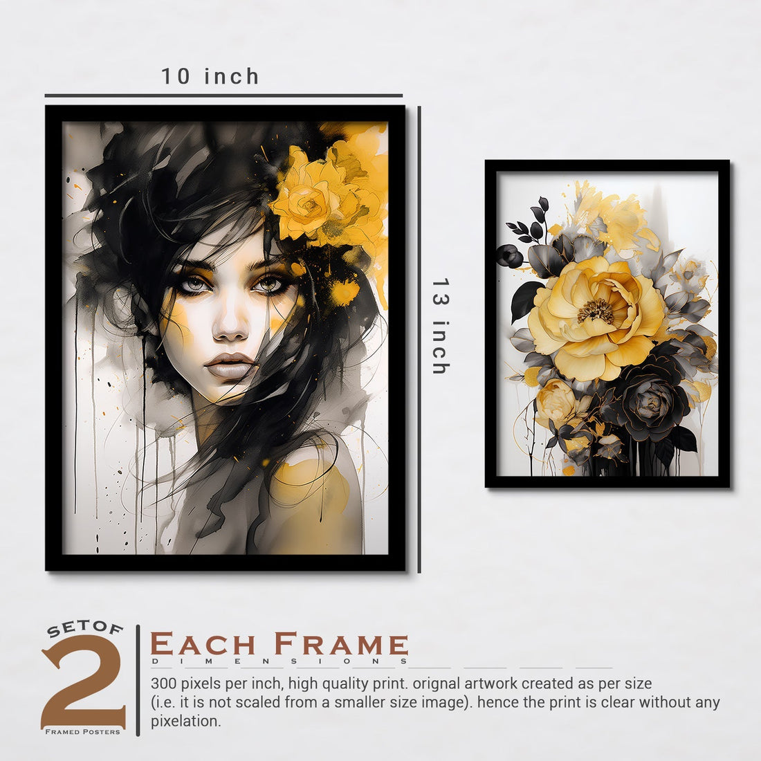 Golden With Black Colour Flower