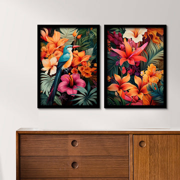 Leaves And Bird Art