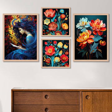 Coloured Flower Art