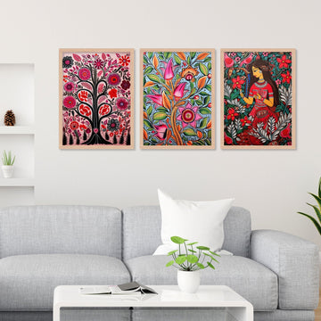 Lotus Love Wall Painting